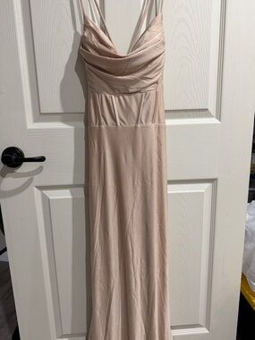 windsor beige taupe dress long stretchy large and small available